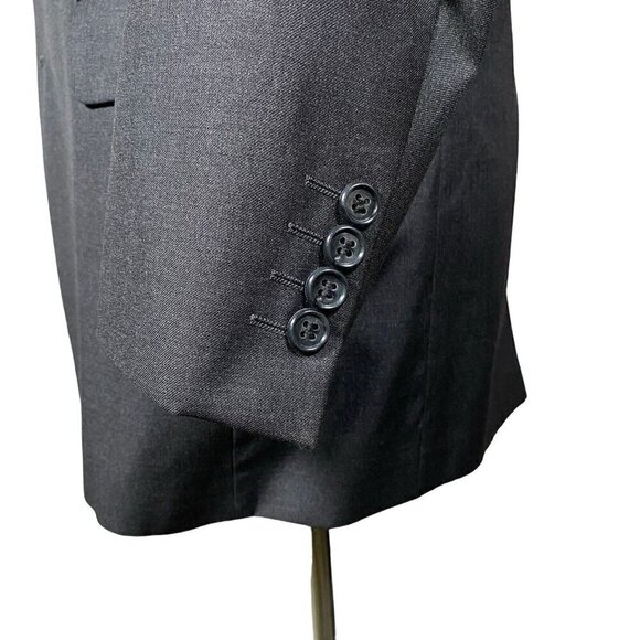Jack Victor Sport Jacket 41R Loro Piana Zelander Wool Ryder Charcoal Two Button - Picture 5 of 16